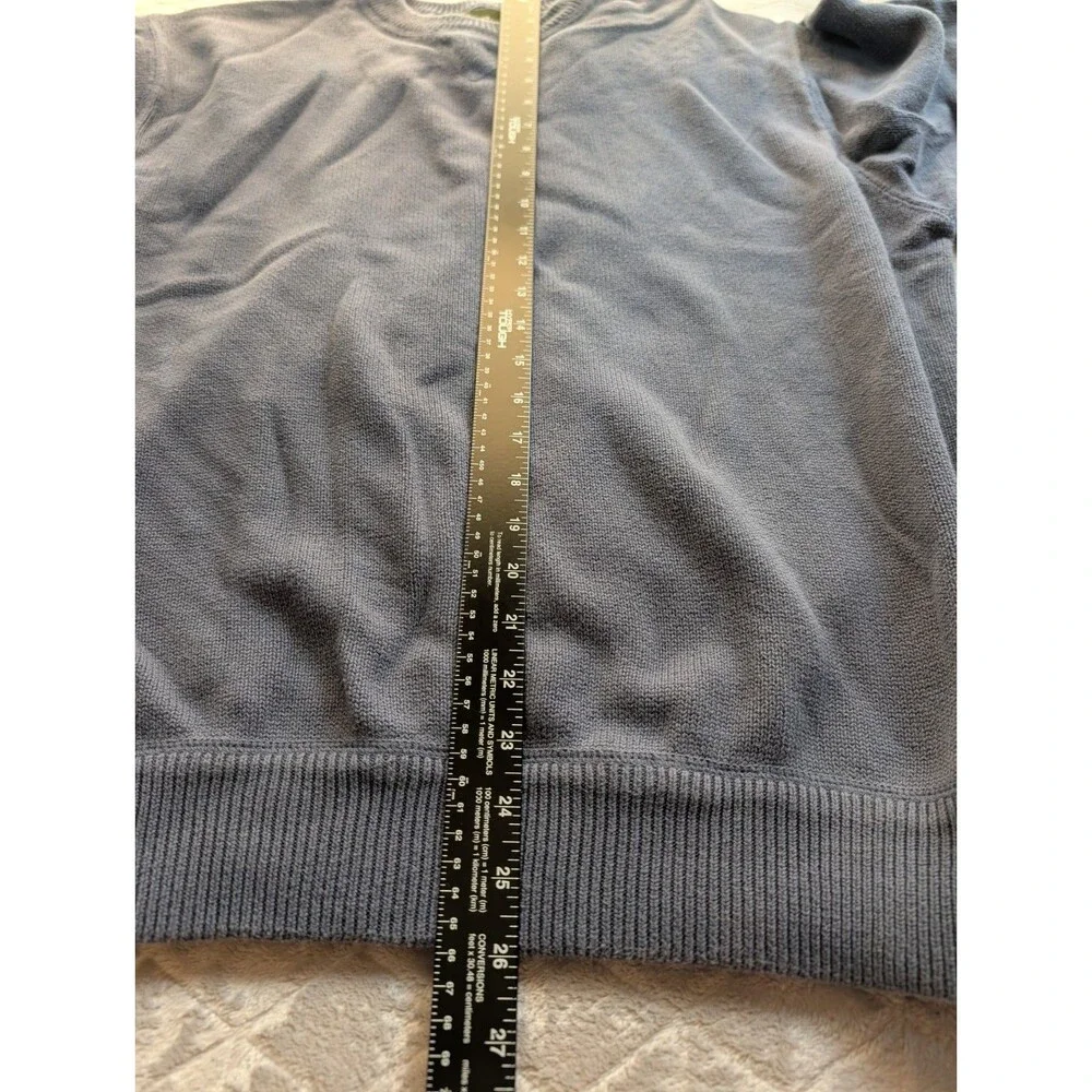 Vintage Eddie Bauer Sweater Men's Extra Large Blue Cotton Knit Crew Neck Outdoor